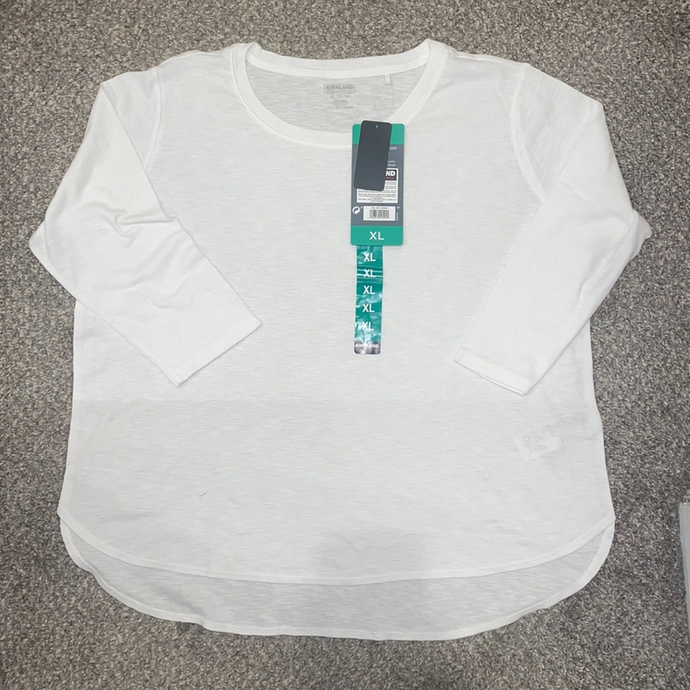 Kirkland white long sleeve T-shirt
